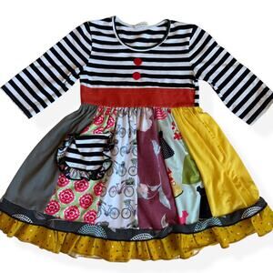 Tutu + Lulu Mixed Print Twirl Dress Girls 5-6